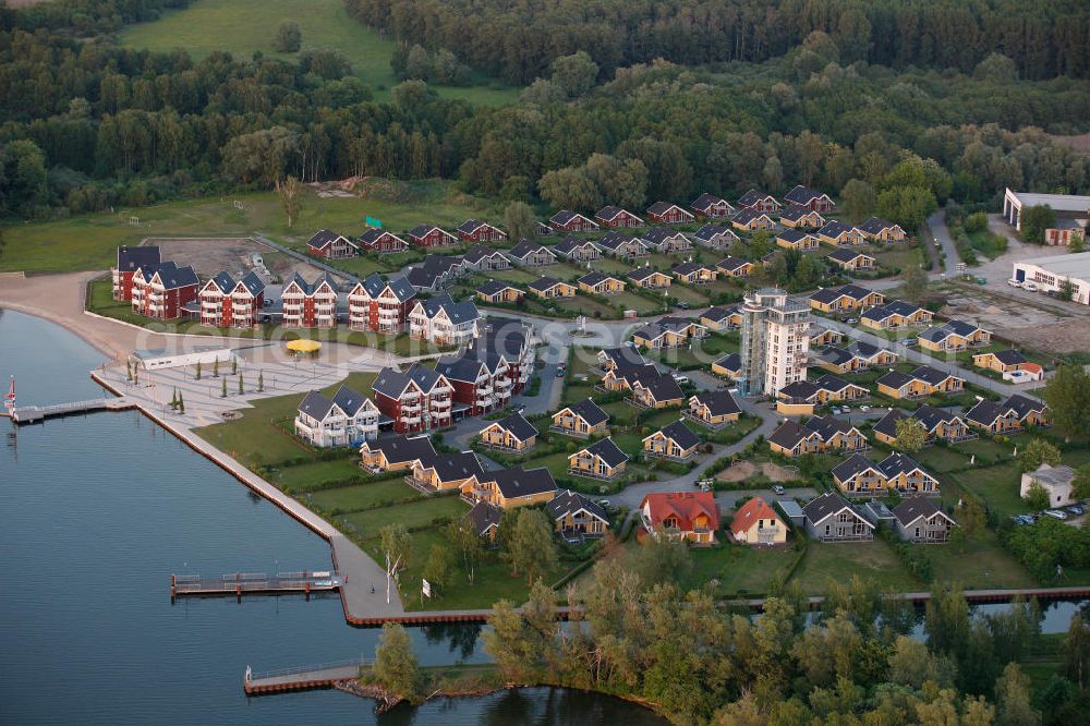 Aerial image Rechlin - Housing estate in North Rechlin, Mecklenburg-Western Pomerania. North Rechlin lies at Claassee and at the Müritz