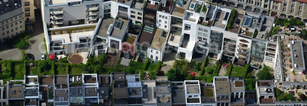 Berlin from above - Townhouses at the Friedrichwerder in the borough Mitte