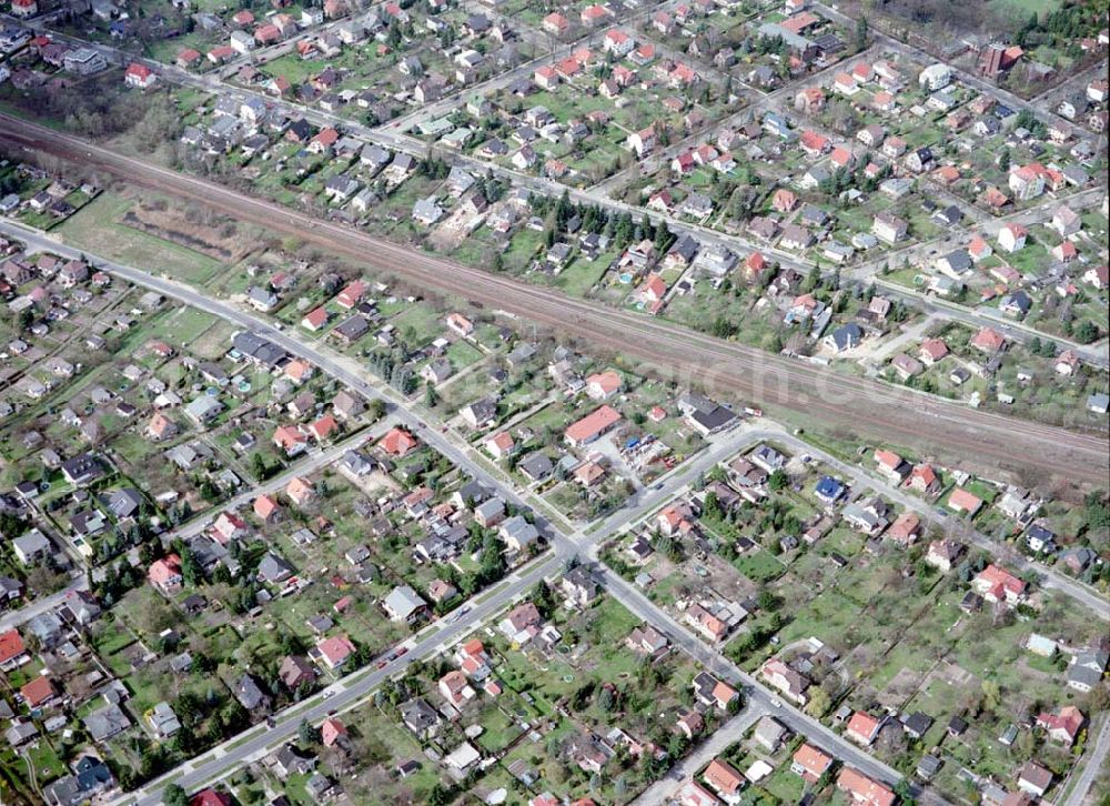 Aerial photograph Berlin - Kaulsdorf - Wohnsiedlung am Wilhelmsmühlenweg in Berlin - Kaulsdorf