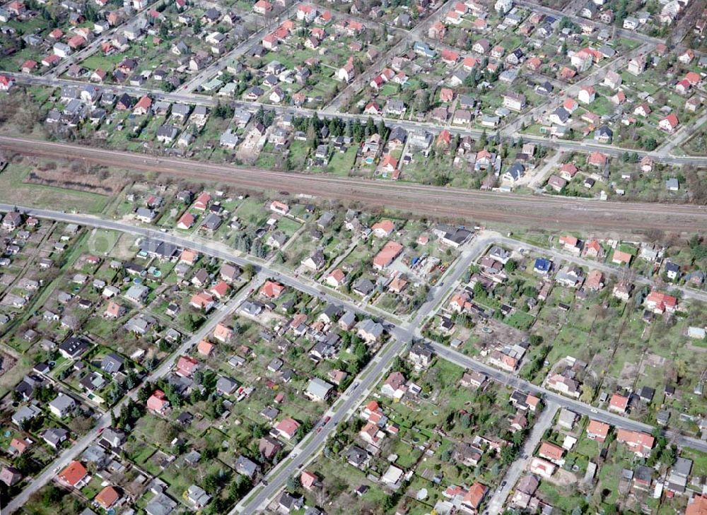 Berlin - Kaulsdorf from above - Wohnsiedlung am Wilhelmsmühlenweg in Berlin - Kaulsdorf