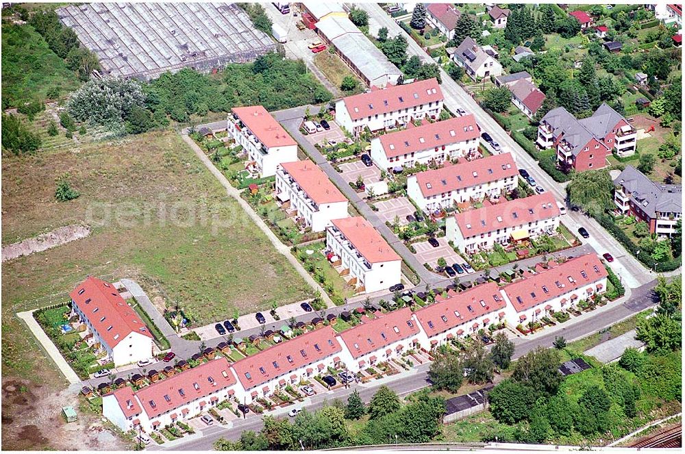 Aerial image Berlin Altglienicke - Wohnsiedlungs- und Baugelände der DEGEWO an der Kleetausiedlung in Altglienicke (zu Treptow-Köpenick) an der Kleeblatt-/Ewaldstraße.