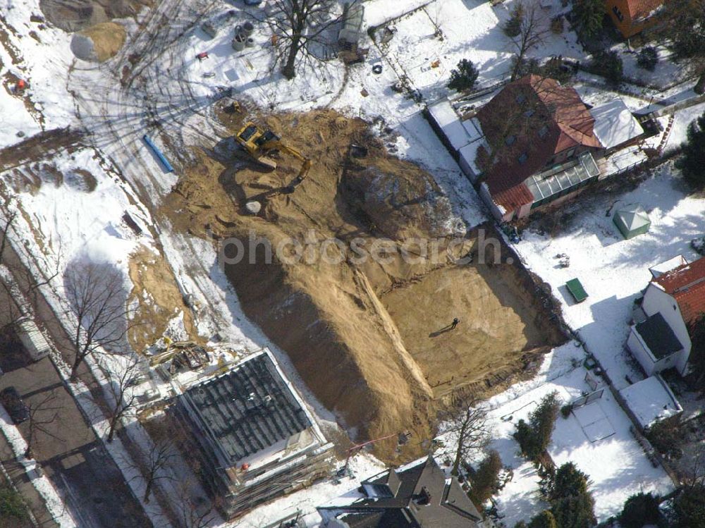 Aerial photograph Berlin-Reinickendorf - Berlin-Reinickendorf,10.03.2005,Wohnsiedlungsneubau der PREMIER-Deutschland GmbH, an der Bondickenstr./Nimrodstr. in Berlin-Reinickendorf