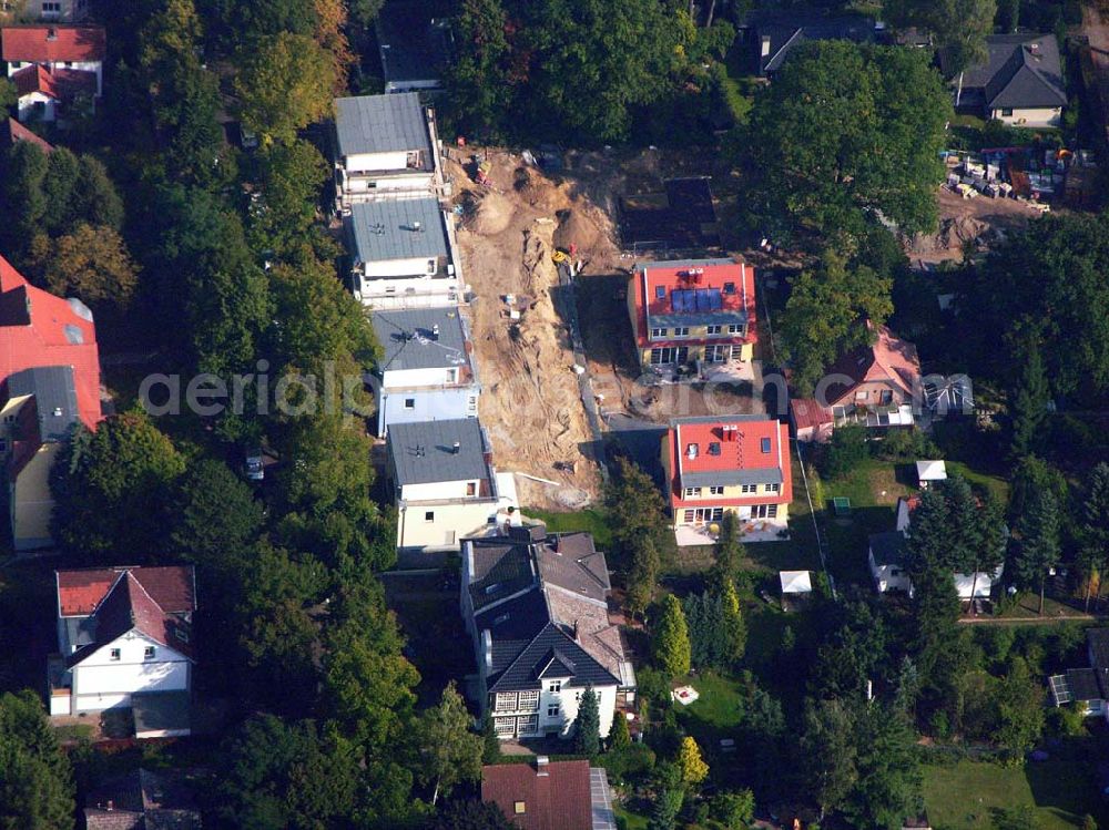 Berlin Reinickendorf from above - 05.10.2005 Berlin-Reinickendorf Wohnsiedlungsneubau der PREMIER-Deutschland GmbH, an der Bondickenstr./Nimrodstr. in Berlin-Reinickendorf