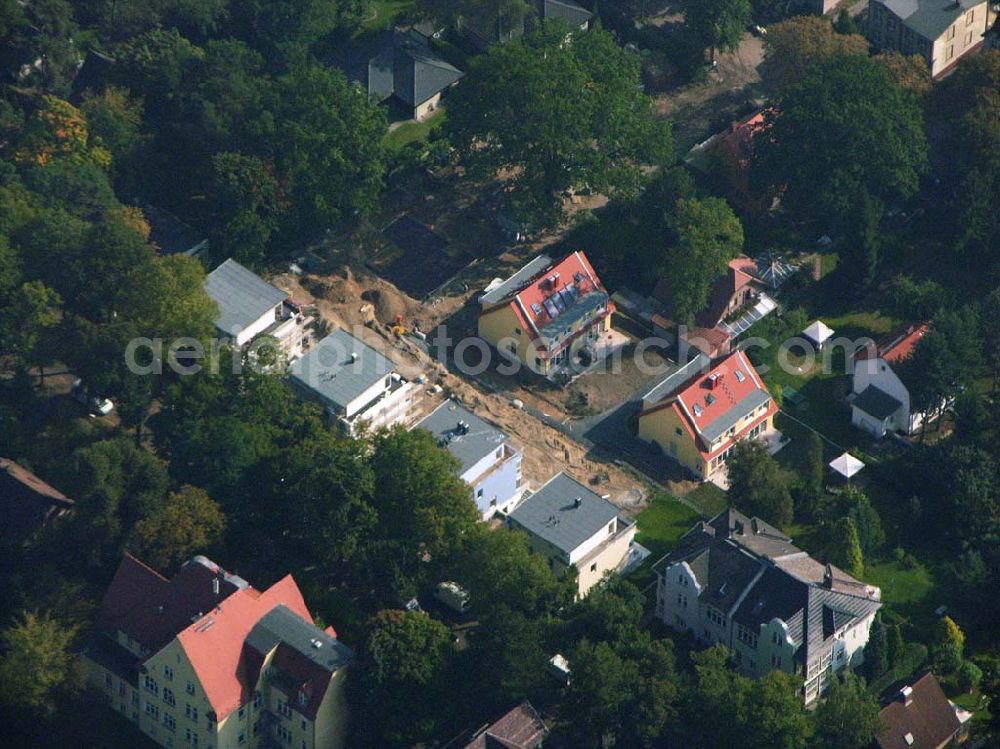 Berlin Reinickendorf from above - 05.10.2005 Berlin-Reinickendorf Wohnsiedlungsneubau der PREMIER-Deutschland GmbH, an der Bondickenstr./Nimrodstr. in Berlin-Reinickendorf