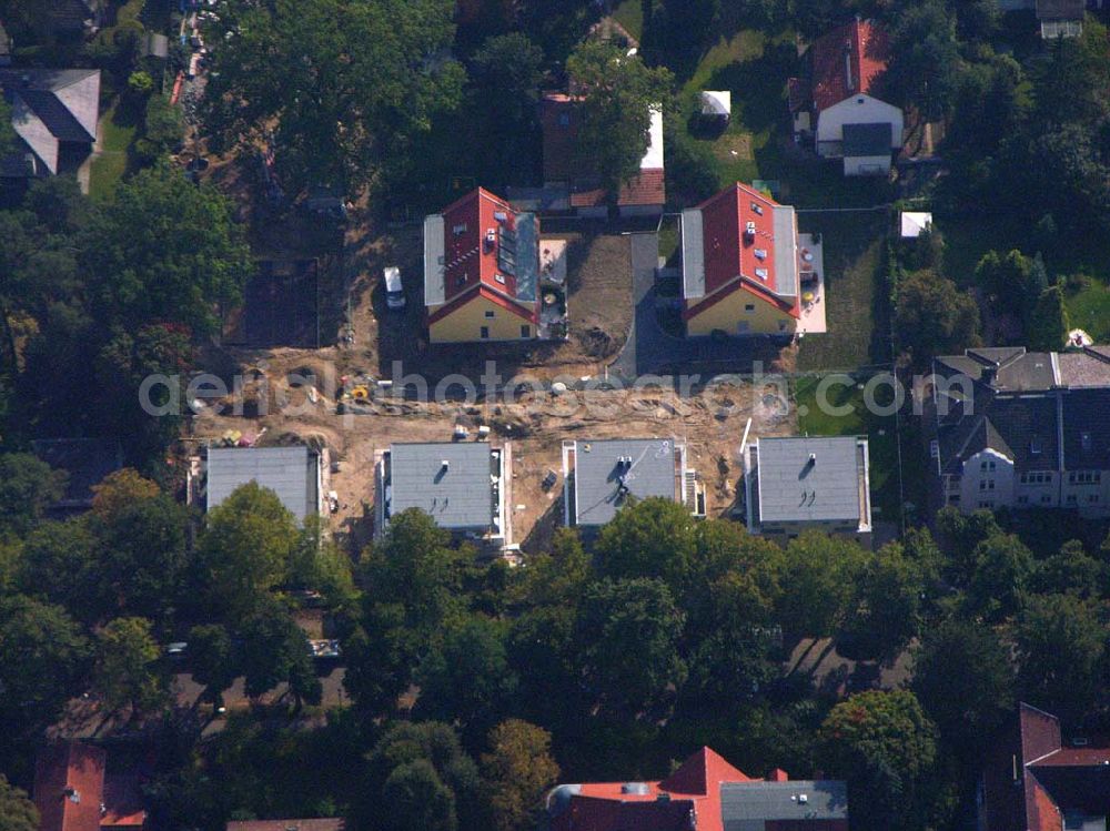 Berlin Reinickendorf from above - 05.10.2005 Berlin-Reinickendorf Wohnsiedlungsneubau der PREMIER-Deutschland GmbH, an der Bondickenstr./Nimrodstr. in Berlin-Reinickendorf