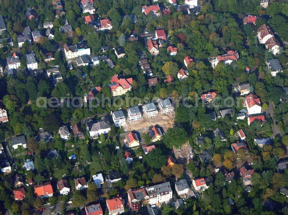 Berlin Reinickendorf from above - 05.10.2005 Berlin-Reinickendorf Wohnsiedlungsneubau der PREMIER-Deutschland GmbH, an der Bondickenstr./Nimrodstr. in Berlin-Reinickendorf