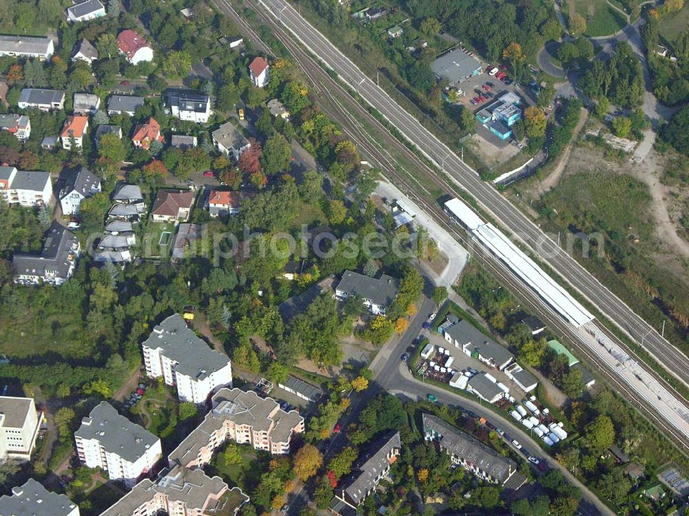 Aerial image Berlin-Lichterfelde - 05.10.2005 Berlin-Lichterfelde Planungsfläche für einen Wohnsiedlungsneubau der PREMIER-Deutschland GmbH, an der Fürstenstraße 22 a, in Berlin-Lichterfelde