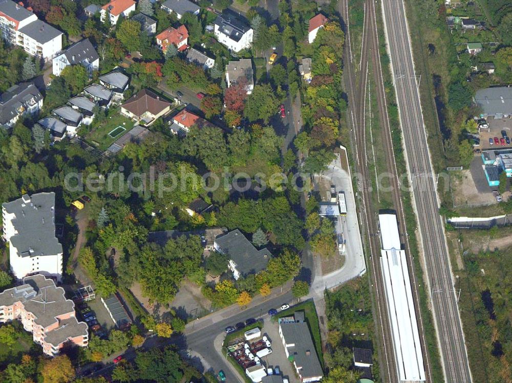 Berlin-Lichterfelde from above - 05.10.2005 Berlin-Lichterfelde Planungsfläche für einen Wohnsiedlungsneubau der PREMIER-Deutschland GmbH, an der Fürstenstraße 22 a, in Berlin-Lichterfelde