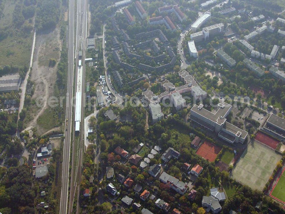 Berlin-Lichterfelde from above - 05.10.2005 Berlin-Lichterfelde Planungsfläche für einen Wohnsiedlungsneubau der PREMIER-Deutschland GmbH, an der Fürstenstraße 22 a, in Berlin-Lichterfelde