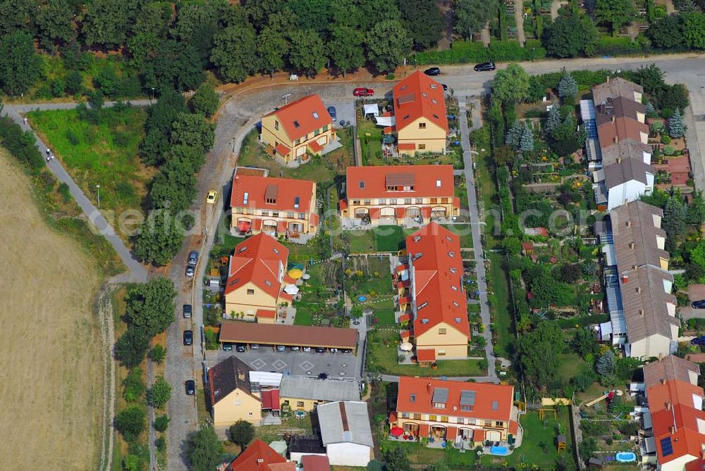 Aerial image Berlin - Wohnsiedlungsneubau der PREMIER-Deutschland GmbH, an der Dorfstr. Am Alten Dorfanger in Berlin-Kaulsdorf