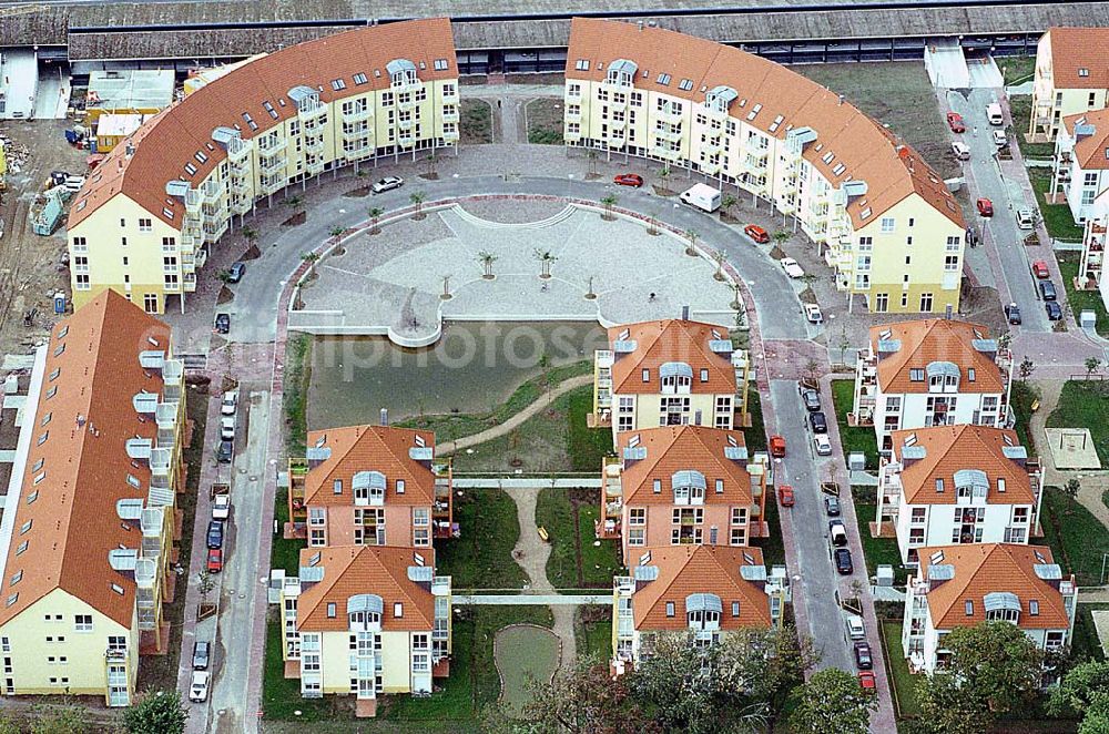 Mahlow from above - 09.09.1995 Wohnstadt Mahlow (Neubau)