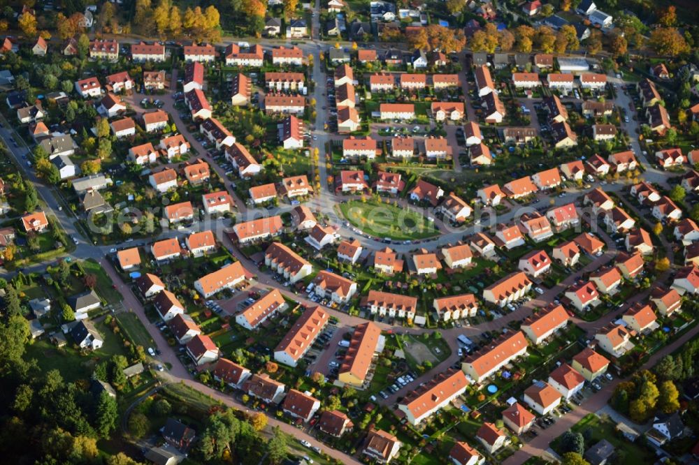 Aerial image Schildow - Residential development area on Pfaffenwald in Schildow in Brandenburg