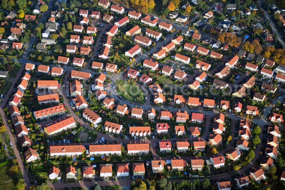 Schildow from above - Residential development area on Pfaffenwald in Schildow in Brandenburg