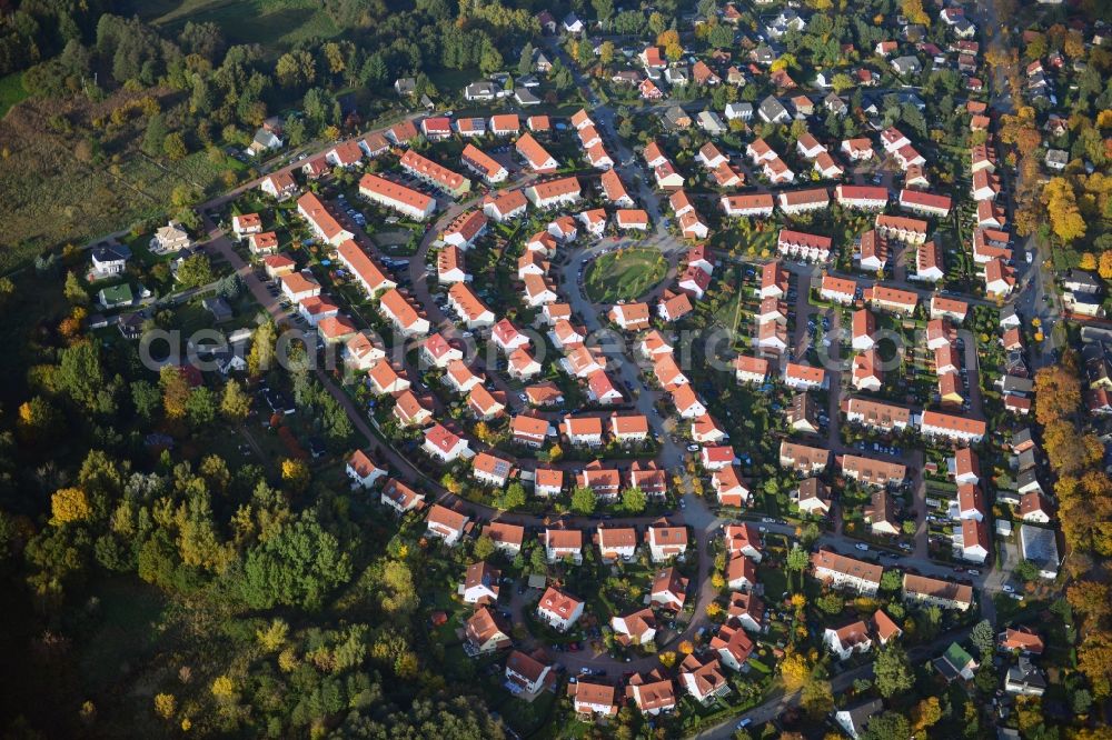 Aerial image Schildow - Residential development area on Pfaffenwald in Schildow in Brandenburg