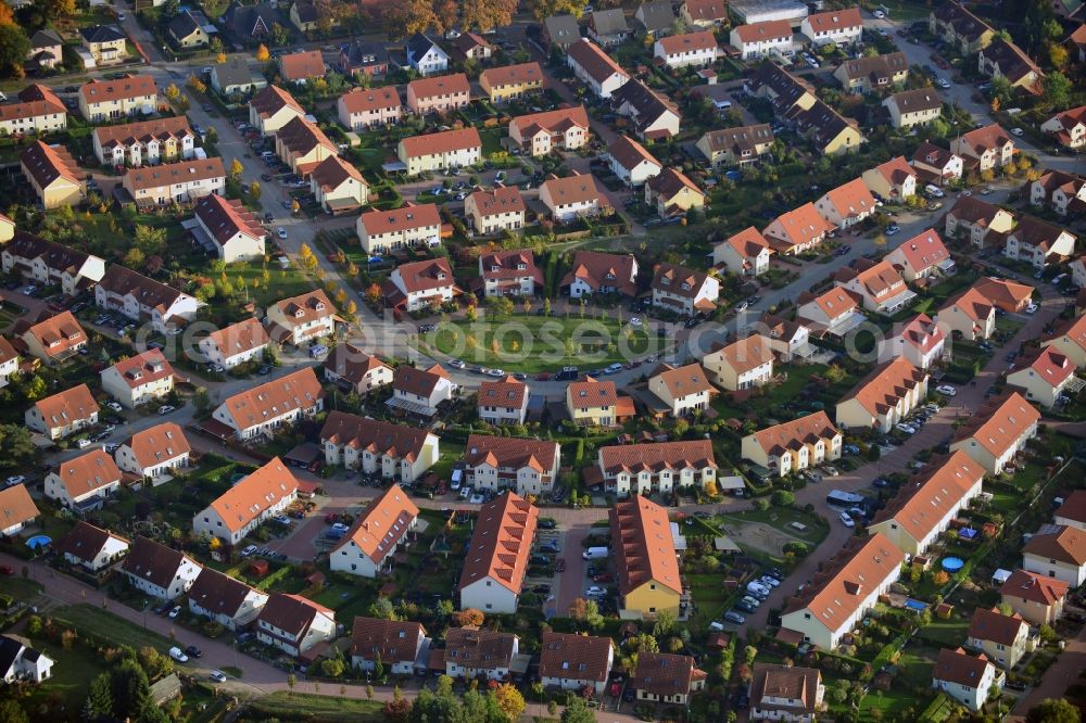 Schildow from above - Residential development area on Pfaffenwald in Schildow in Brandenburg