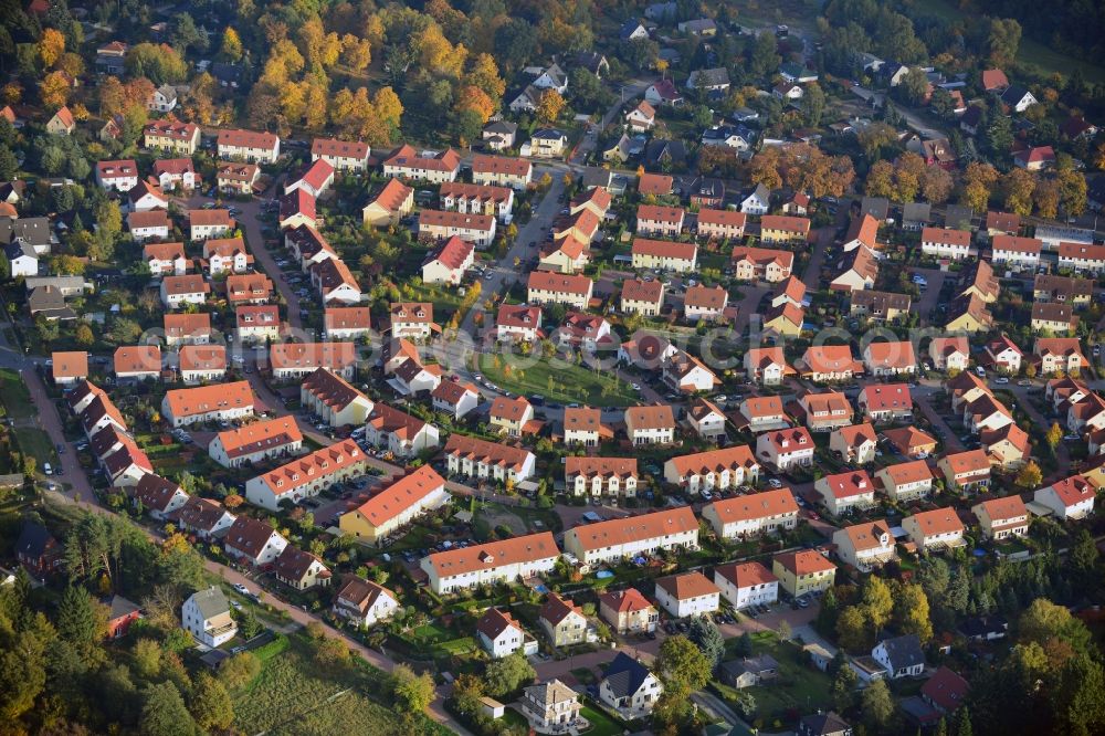 Aerial image Schildow - Residential development area on Pfaffenwald in Schildow in Brandenburg