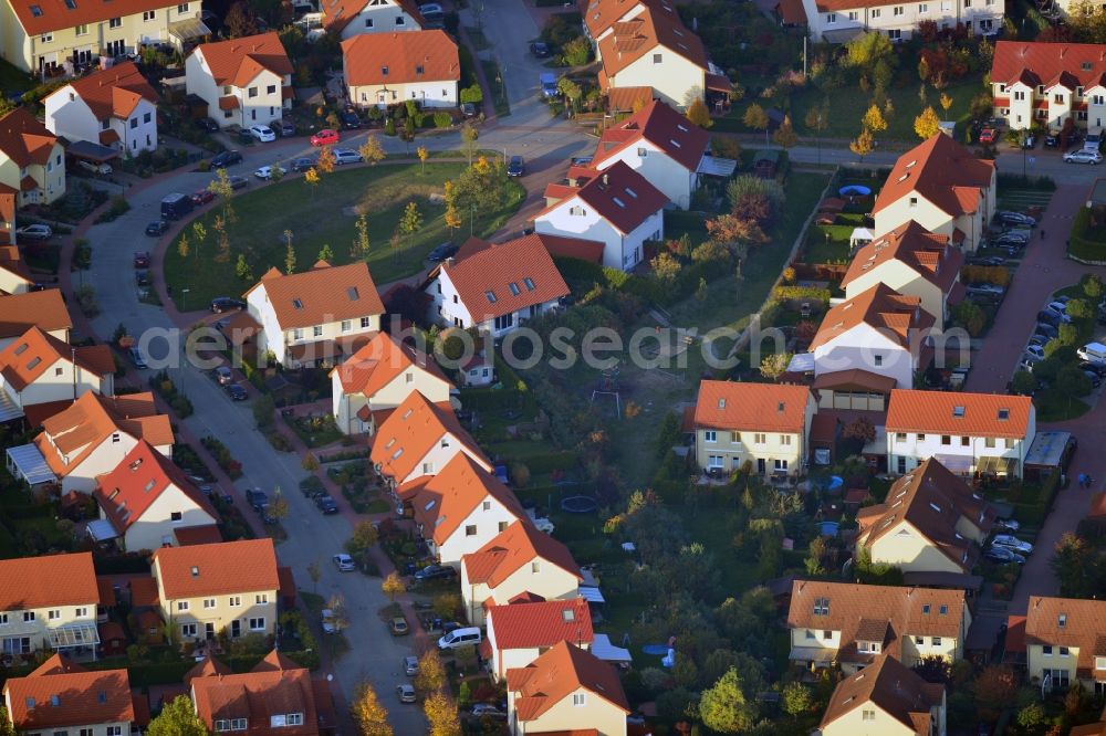 Schildow from above - Residential development area on Pfaffenwald in Schildow in Brandenburg