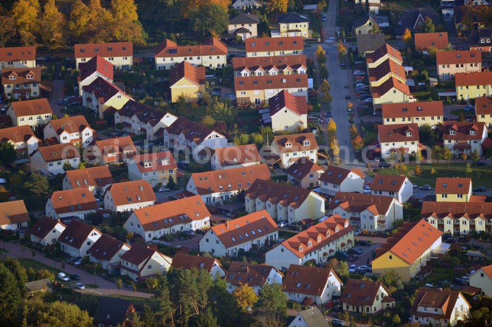 Aerial image Schildow - Residential development area on Pfaffenwald in Schildow in Brandenburg