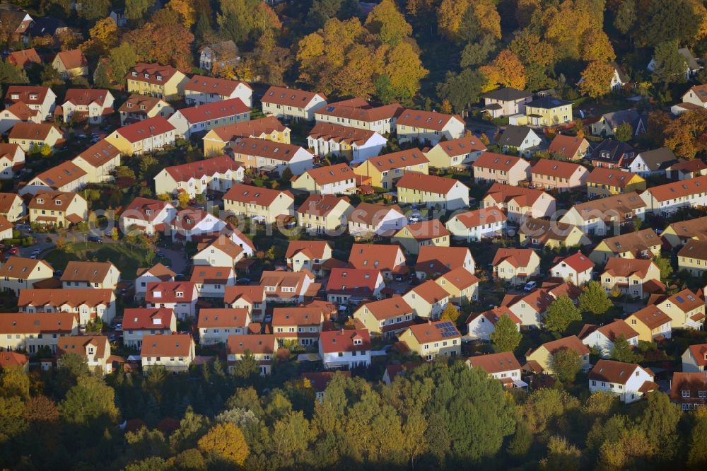 Schildow from above - Residential development area on Pfaffenwald in Schildow in Brandenburg