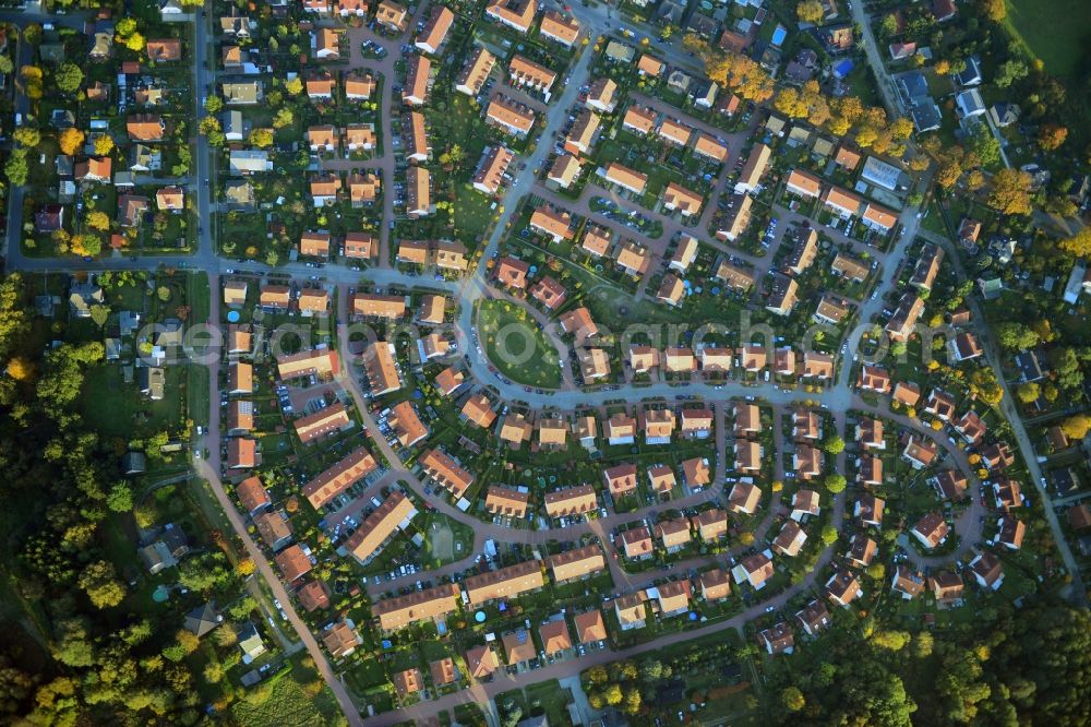 Aerial image Schildow - Residential development area on Pfaffenwald in Schildow in Brandenburg