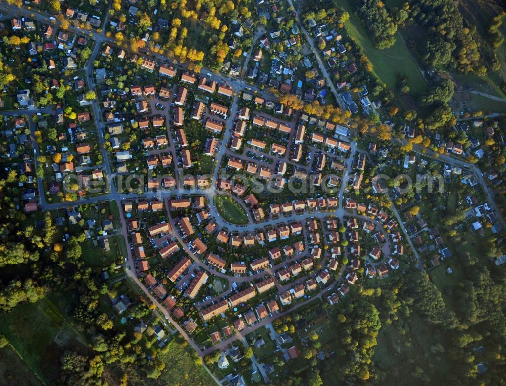 Schildow from above - Residential development area on Pfaffenwald in Schildow in Brandenburg