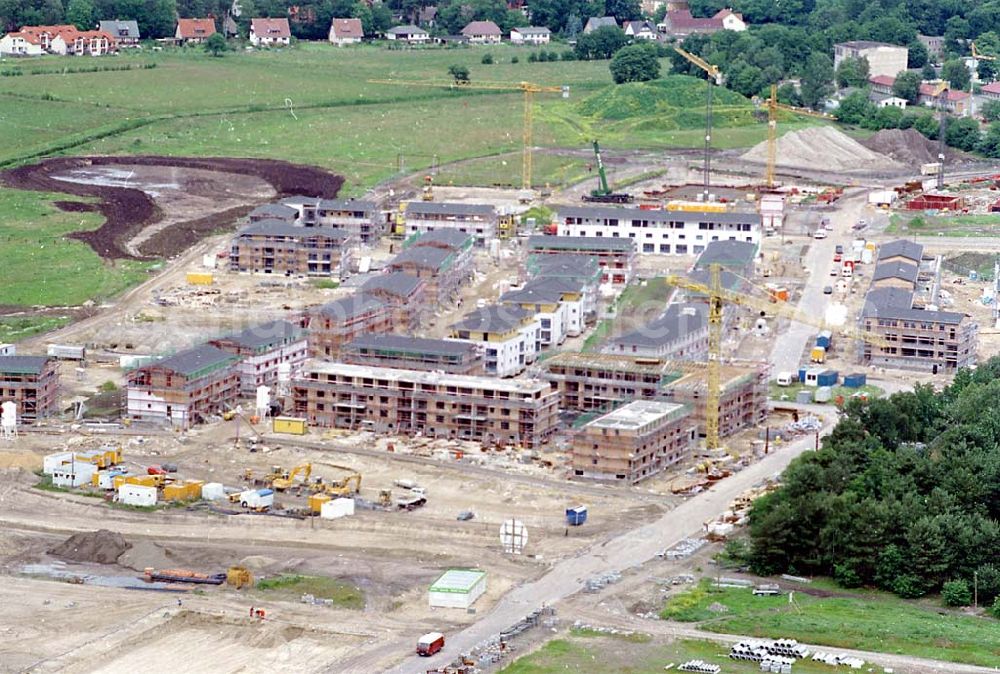 Aerial image Bergholz-Rehbrücke - 27.06.1995 Wohnungsbau Bergholz-Rehbrücke