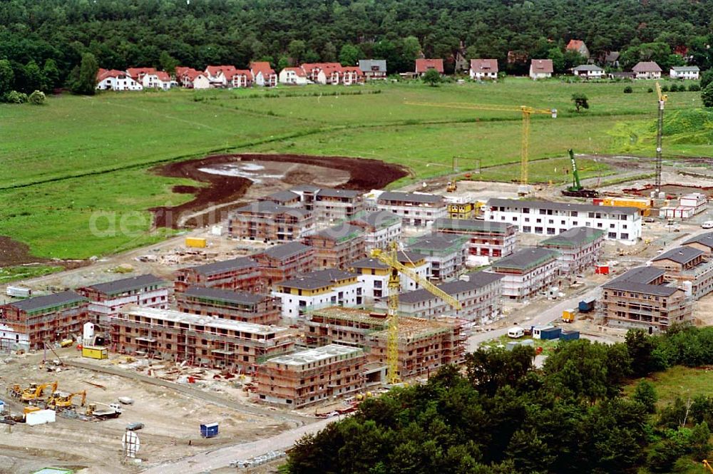 Aerial image Bergholz-Rehbrücke - 27.06.1995 Wohnungsbau Bergholz-Rehbrücke