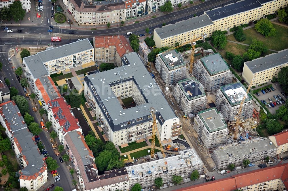 Berlin from the bird's eye view: Construction site of apartment buildings Möllendorff St. und Normannen St. in Berlin Lichtenberg