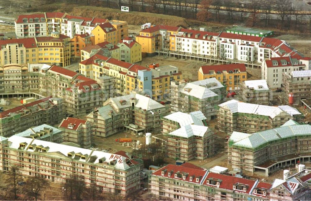 Potsdam from above - 12.02.94 Wohnungsbau in Potsdam am Kirchsteigfeld