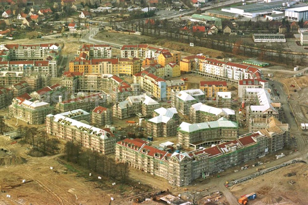 Aerial image Potsdam - 12.02.94 Wohnungsbau in Potsdam am Kirchsteigfeld