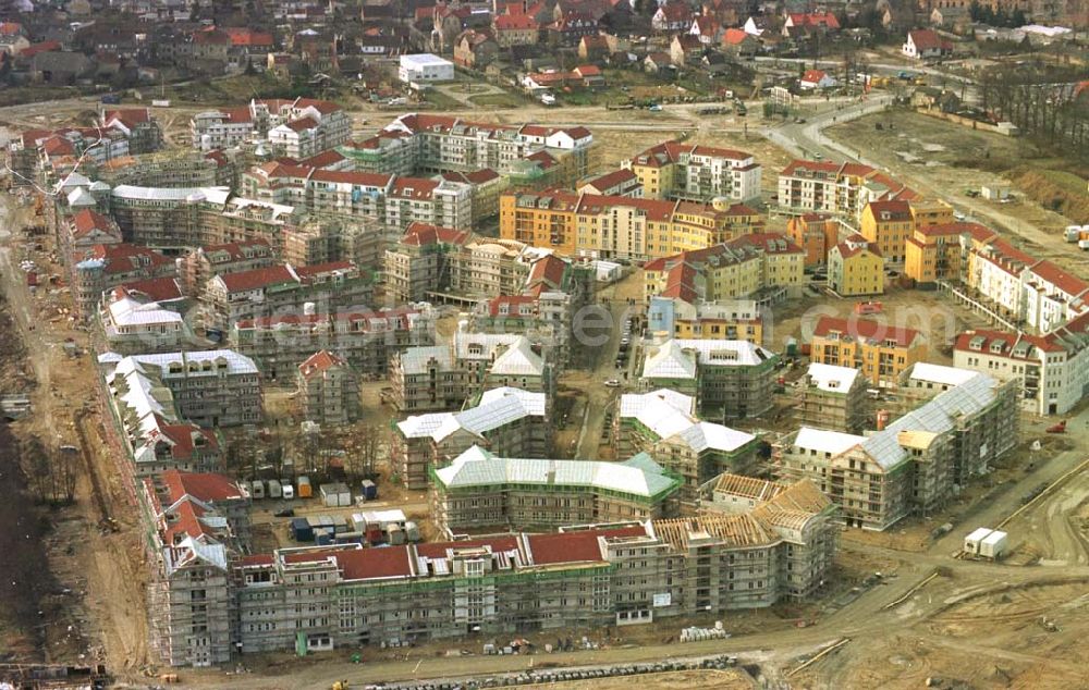 Potsdam from above - 12.02.94 Wohnungsbau in Potsdam am Kirchsteigfeld