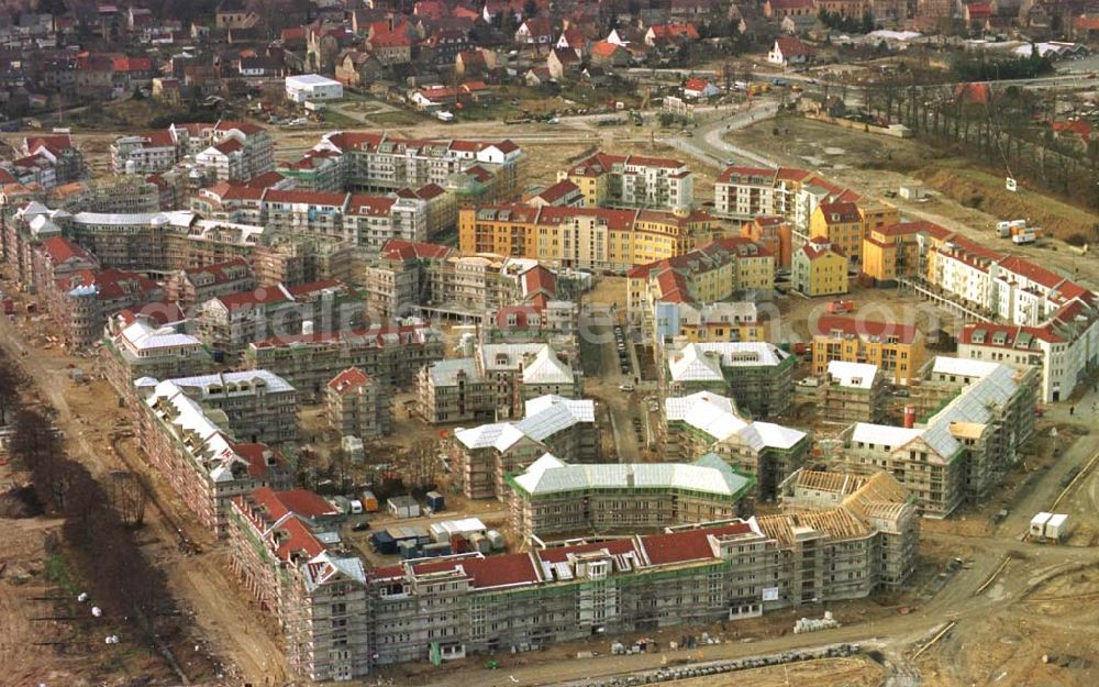 Aerial image Potsdam - 12.02.94 Wohnungsbau in Potsdam am Kirchsteigfeld