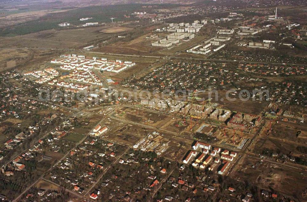 Aerial image Berlin - Wohnungsbau im Wohngebiet Karow - Nord