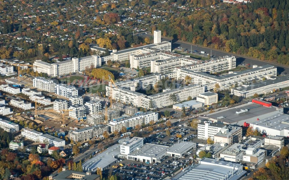 Berlin from the bird's eye view: Apartment construction project GreenLofts Monroe Park on the former american Mc Nair barracks in Berlin-Lichterfeld