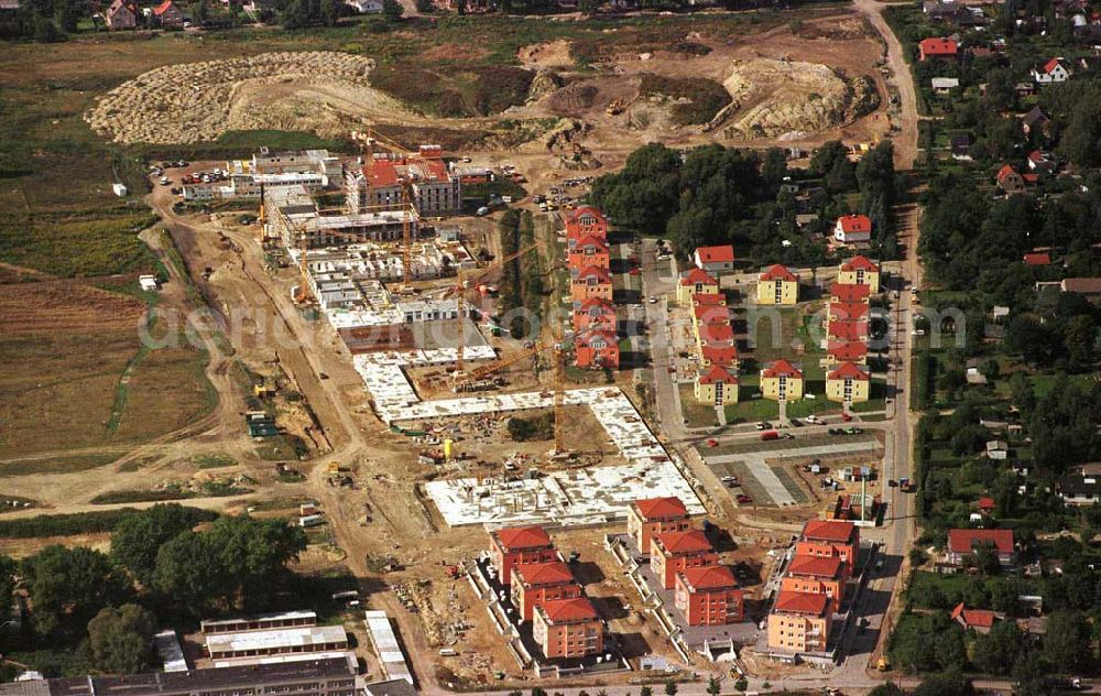 Bernau from above - Wohnungsneubau in Bernau