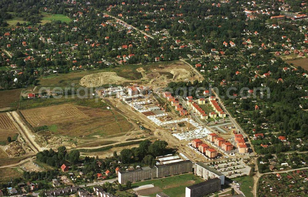 Bernau from the bird's eye view: Wohnungsneubau in Bernau