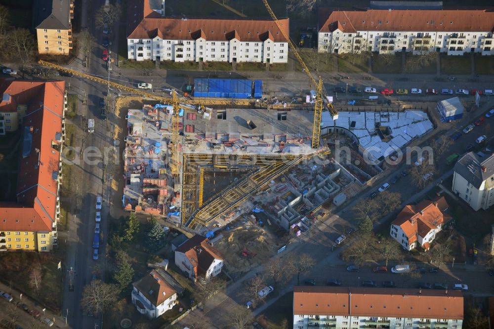 Berlin from above - View of a residential new construction of the EVM eG in the district of Karlshorst in Berlin