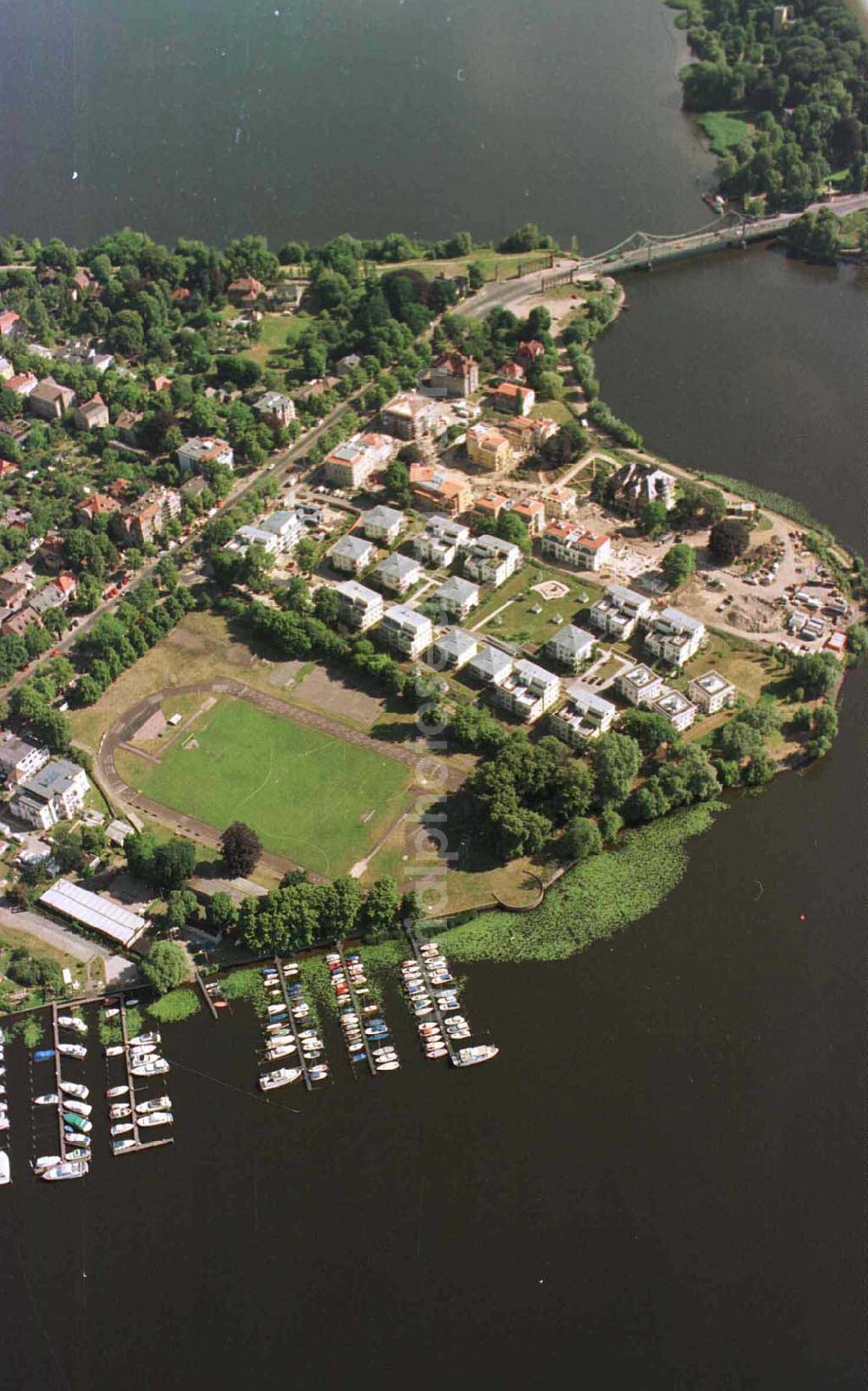 Aerial photograph Potsdam / Glienicker Horn - Wohnungsneubau am Glienicker Horn