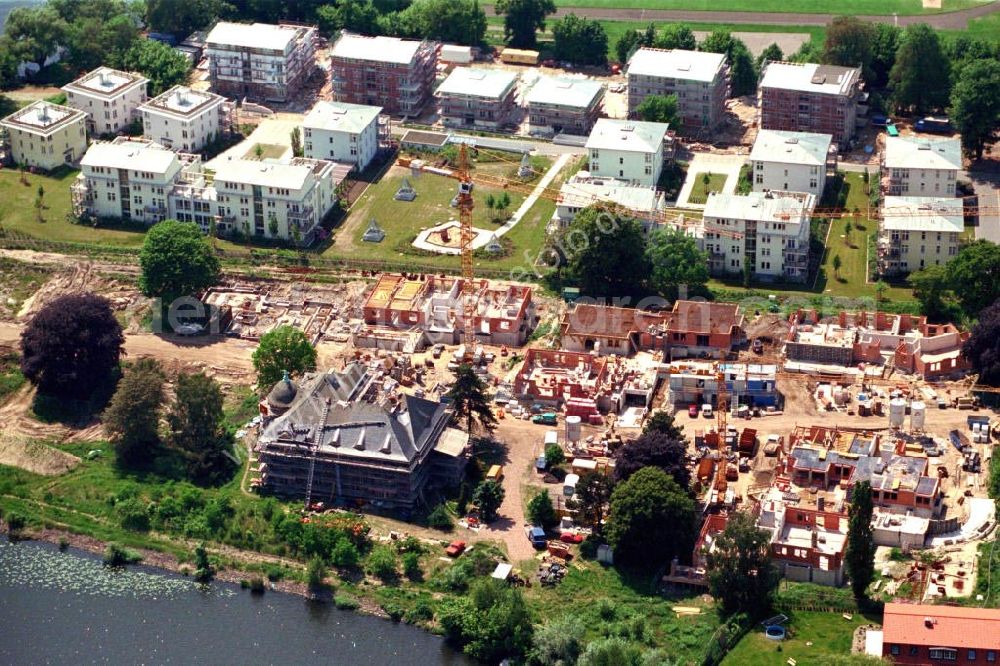 Aerial photograph Potsdam - Wohnungsneubau am Glienicker Horn.