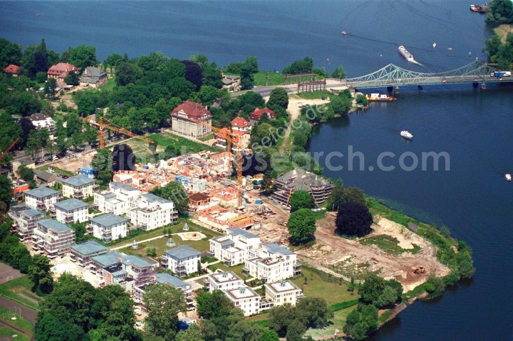 Aerial image Potsdam - Wohnungsneubau am Glienicker Horn.