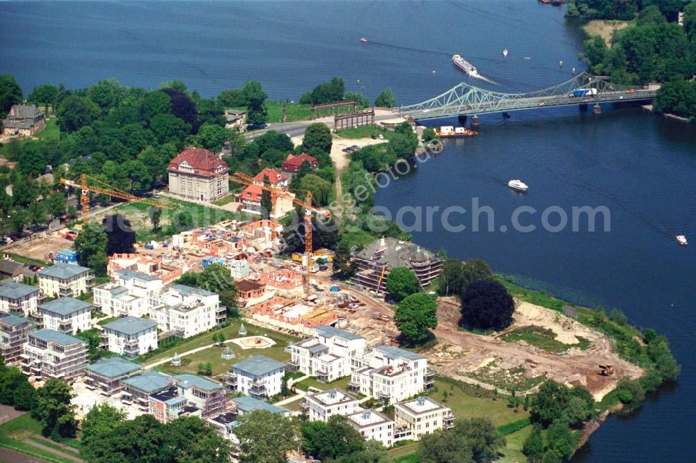 Aerial photograph Potsdam - Wohnungsneubau am Glienicker Horn.