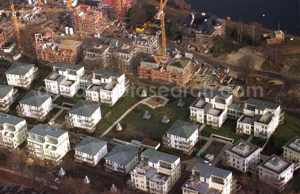 Potsdam, an der Glienicker Brücke from above - Wohnungsneubau am Glienicker Horn durch BHB und GROTH + GRAALFS