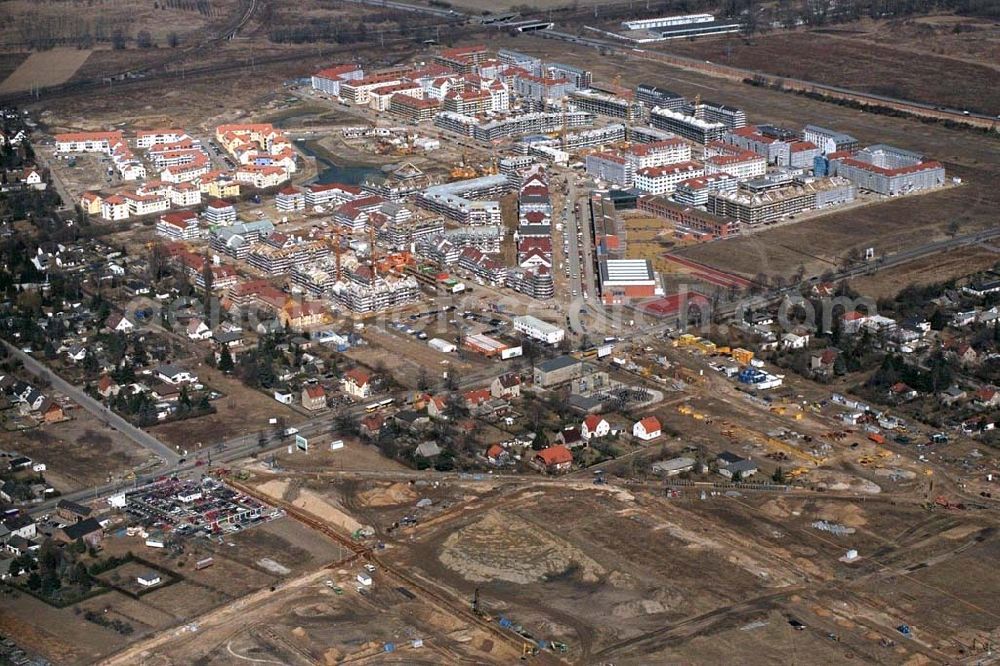 Aerial photograph Berlin - Wohnungsneubau in Karow-Nord