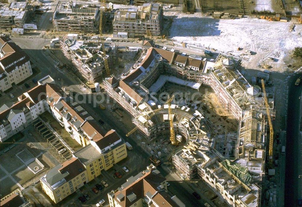 Aerial photograph Potsdam - Drewitz / Kirchsteigfeld - Wohnungsneubau am Kirchsteigfeld in Potsdam