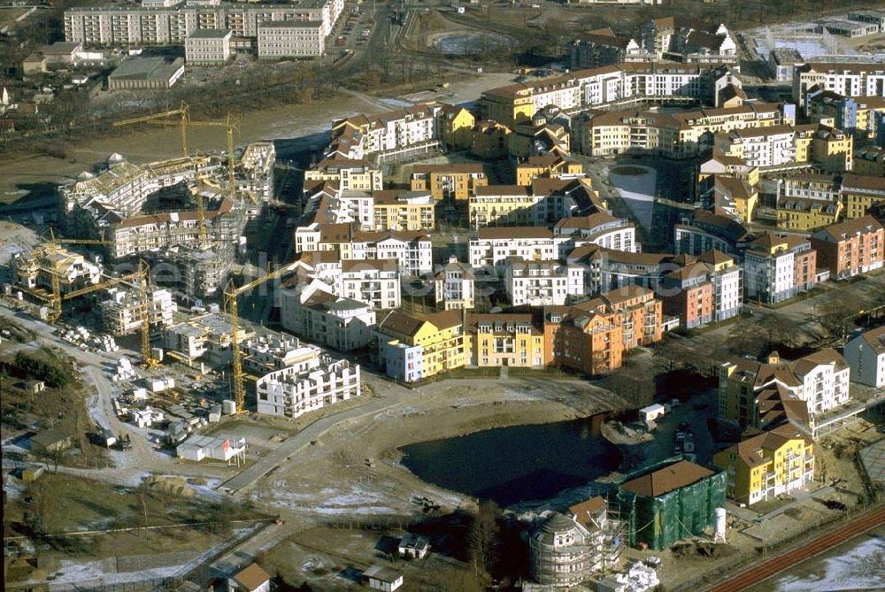 Potsdam - Drewitz / Kirchsteigfeld from above - Wohnungsneubau am Kirchsteigfeld in Potsdam