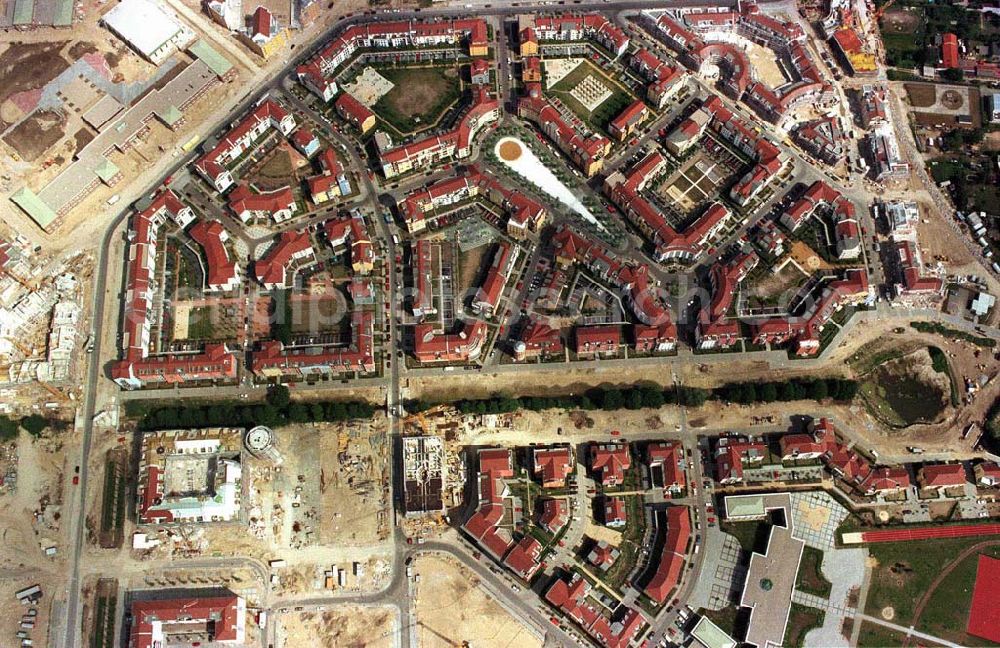 Aerial image Potsdam - Drewitz / Kirchsteigfeld - Wohnungsneubau am Kirchsteigfeld in Potsdam