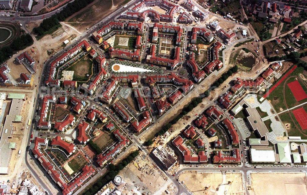 Aerial photograph Potsdam - Drewitz / Kirchsteigfeld - Wohnungsneubau am Kirchsteigfeld in Potsdam