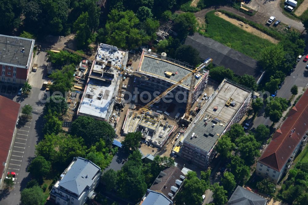 Aerial image Berlin OT Köpenick - View of a new construction of flats in the district of Koepenick in Berlin