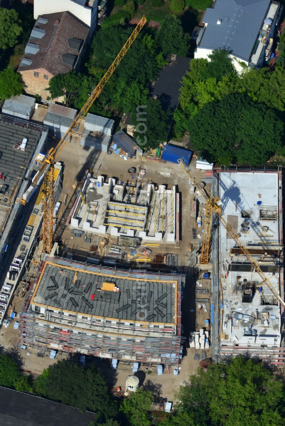 Aerial photograph Berlin OT Köpenick - View of a new construction of flats in the district of Koepenick in Berlin