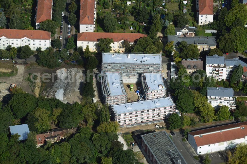 Berlin from above - View of a new construction of flats Joachimstrasse - district of Koepenick in Berlin